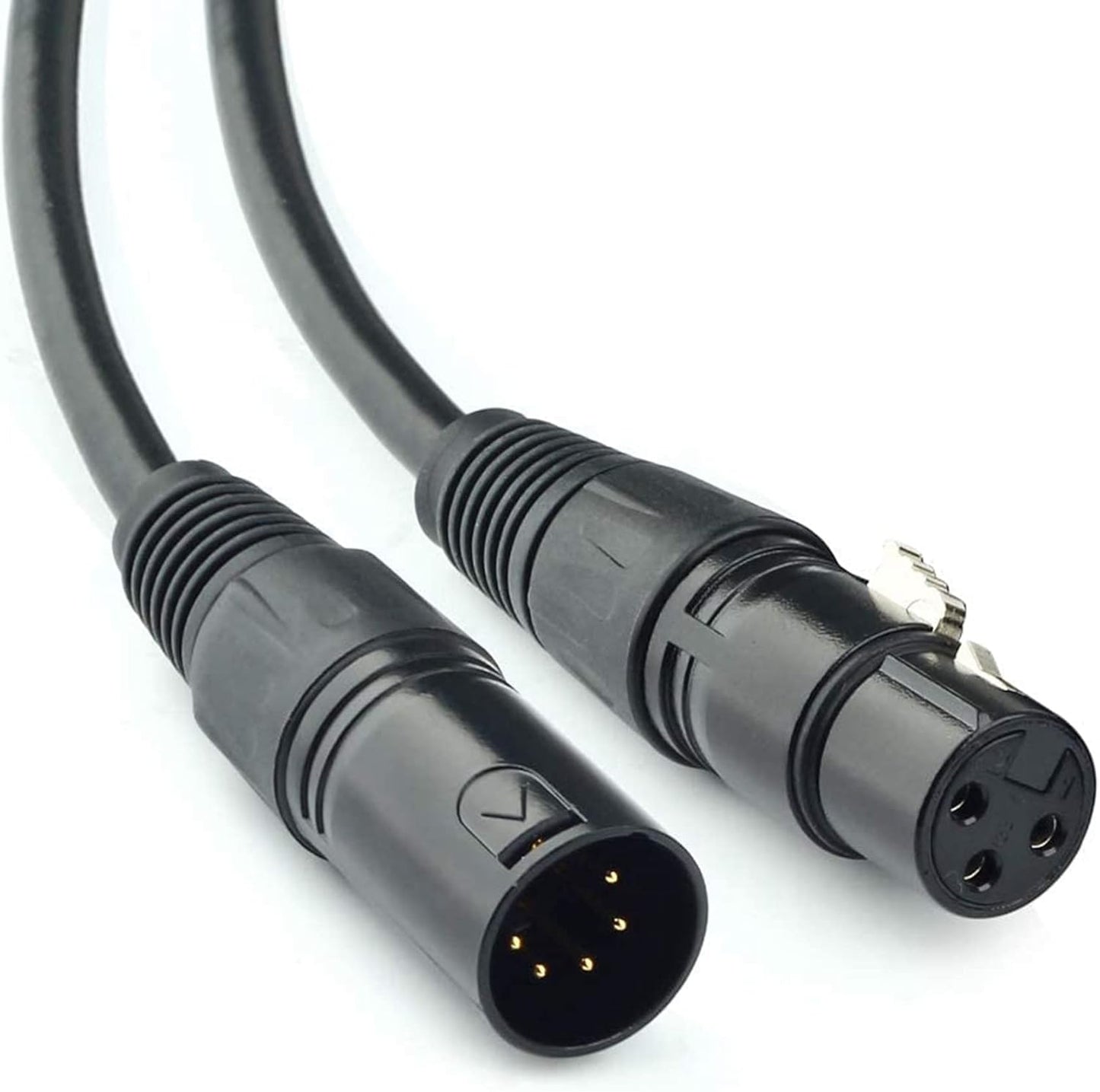 Yieidui 3 Pin to 5 Microphone Audio Adapter Connector Cables NEW