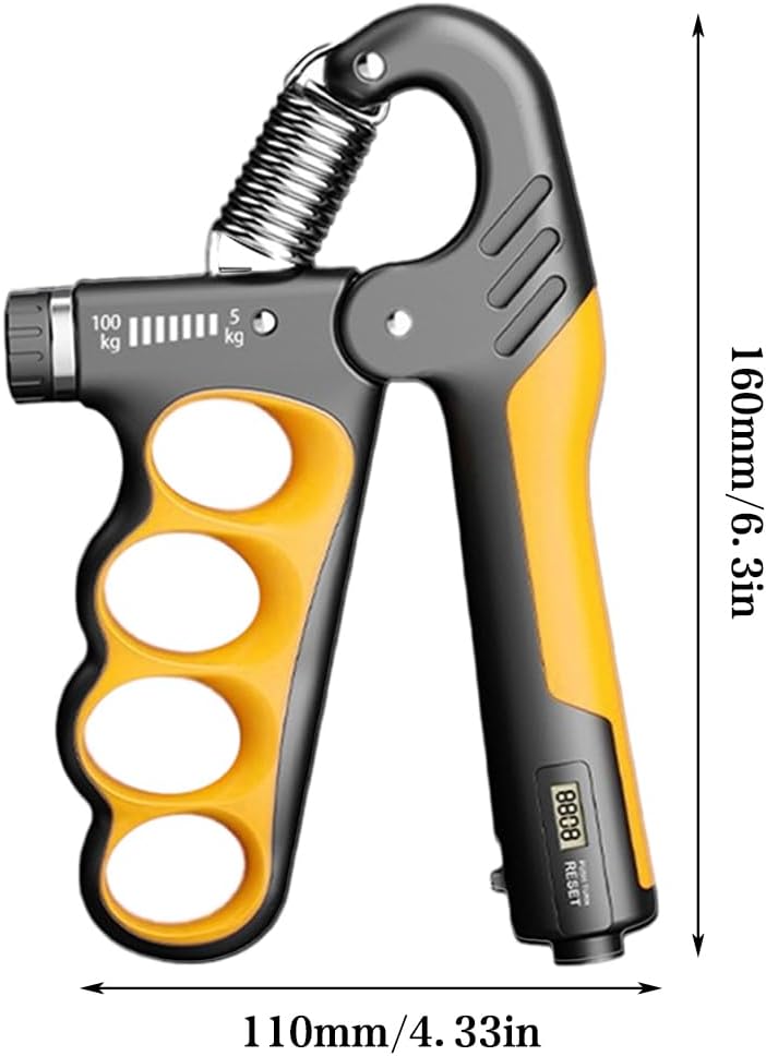 AIMALL Adjustable Strength Training Hand Grip Strengthener with Digital RED NEW