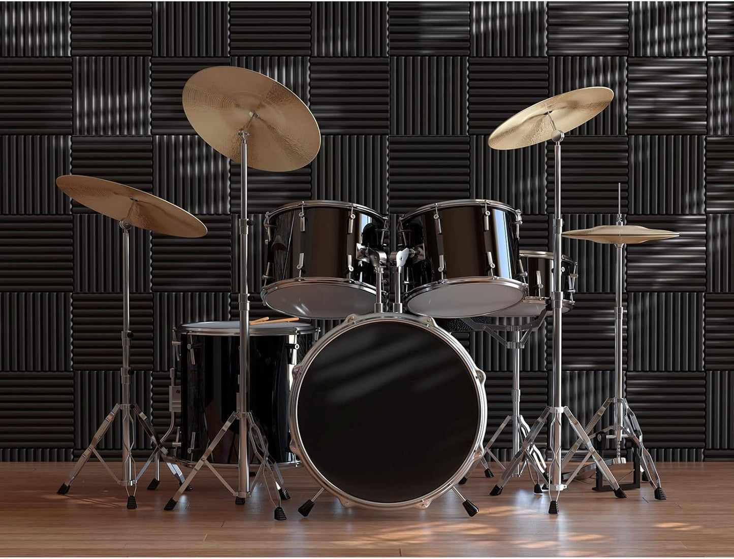 JBER 48Pc Acoustic Panels Studio Foam Wedges Soundproof Noise Reduction NEW