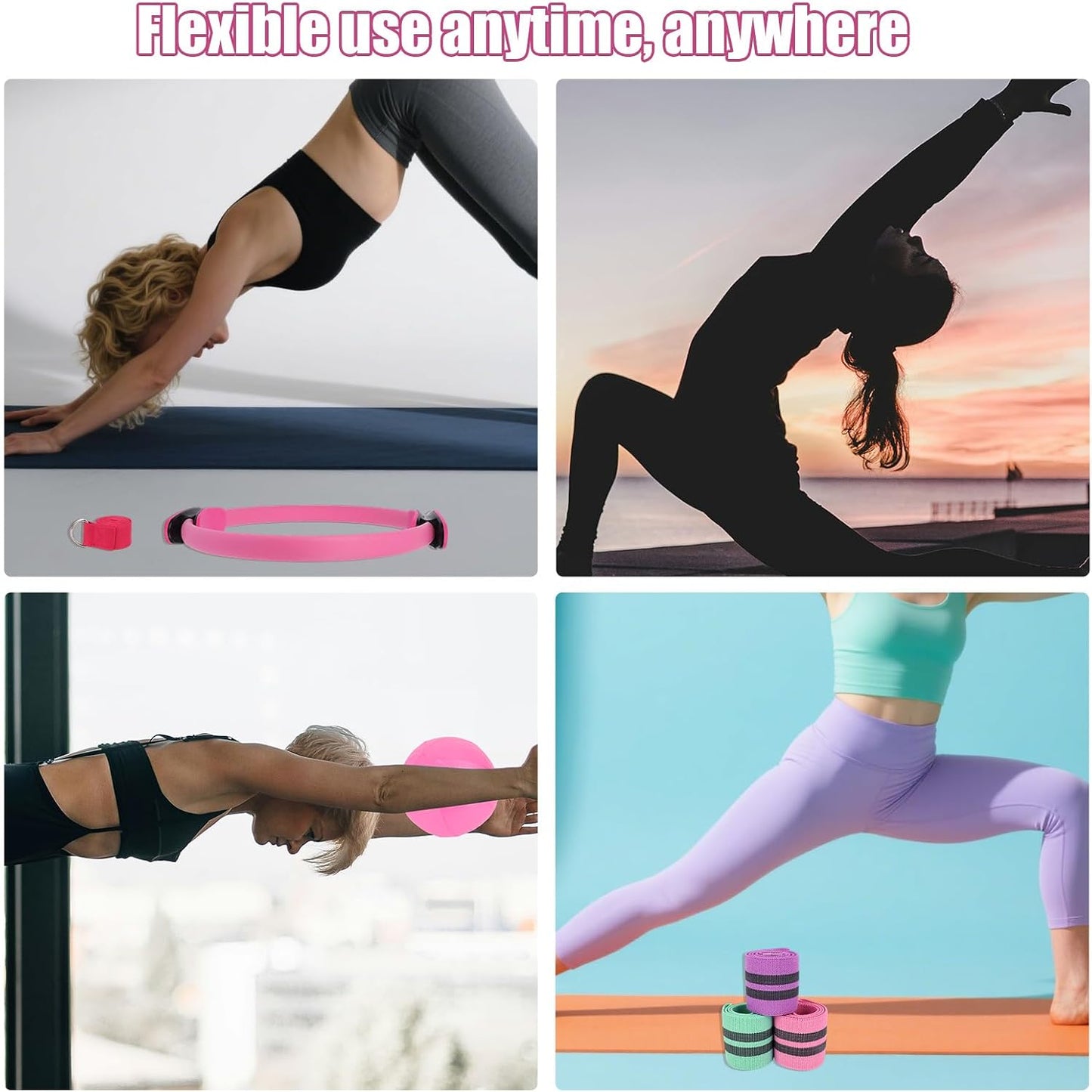 Tinoaly Pilates Sets Essentials Set Yoga Training Device Home Workout Medium NEW
