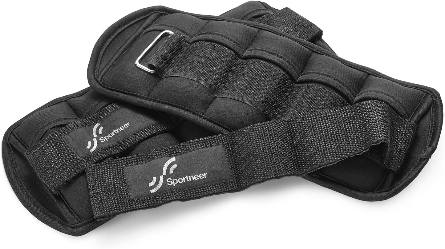 Sportneer Adjustable Ankle Weights 0.9-4.5 kg, 1-5 lbs Each Pair PINK NEW