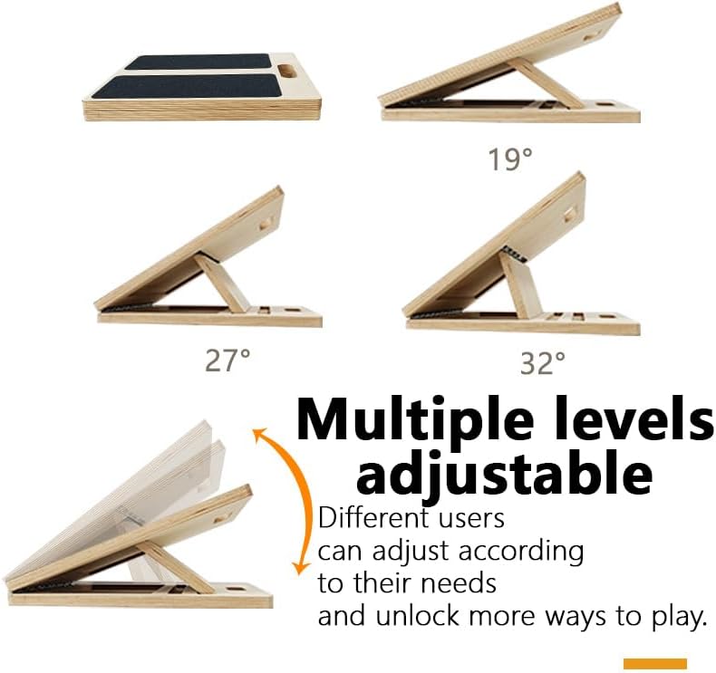 Cozioz Adjustable Strength Training Wooden Incline Calf Stretcher Slant NEW