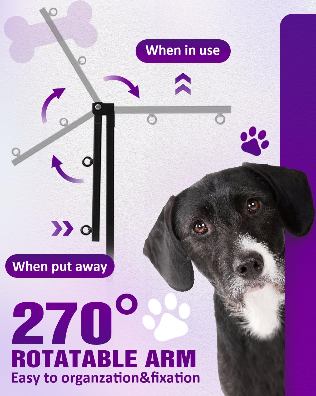 Breeze Touch Basic Leads 35 Inch H Dog Grooming Table Arm with Clamp and NEW