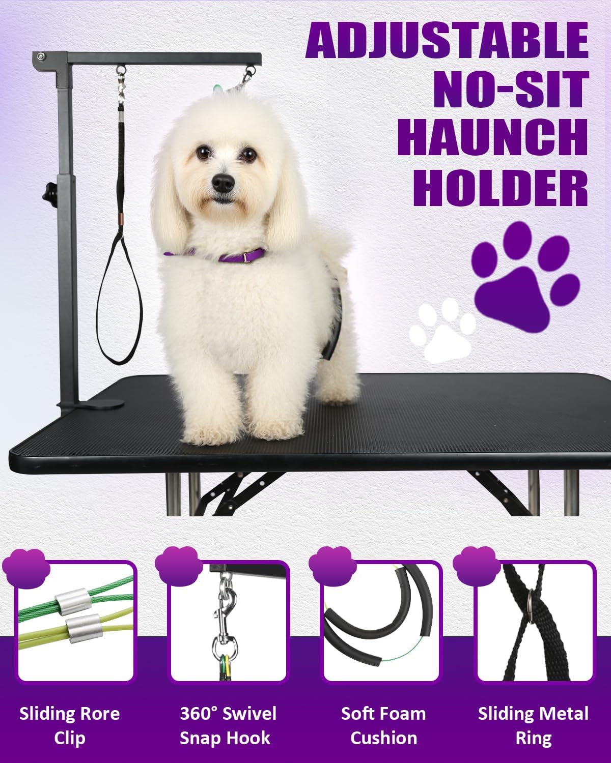 Breeze Touch Basic Leads 35 Inch H Dog Grooming Table Arm with Clamp and NEW