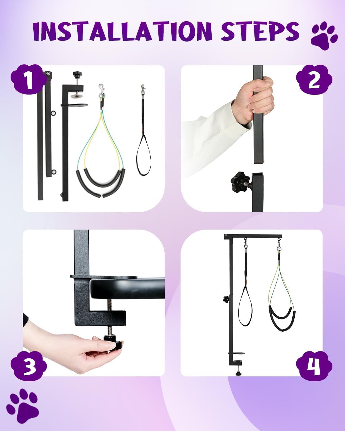 Breeze Touch Basic Leads 35 Inch H Dog Grooming Table Arm with Clamp and NEW