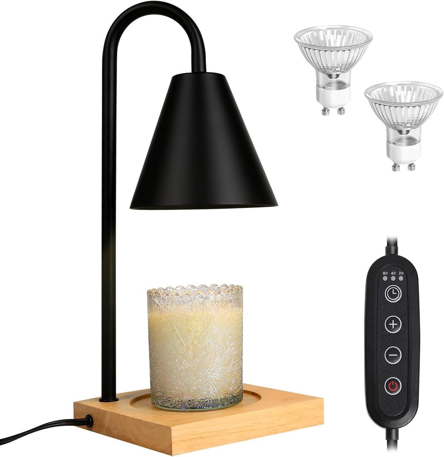 Erumpere Dimmable Candle Warmer Lamp for Jar Candles Electric Wood Table NEW