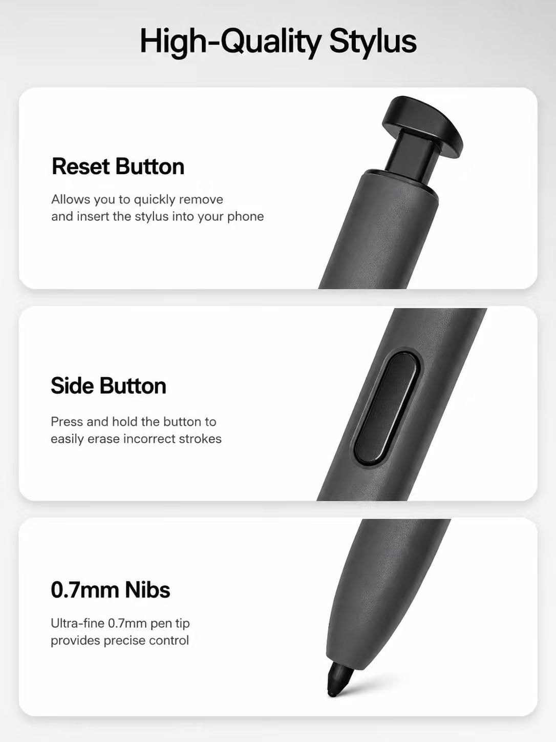 QUAGGY Stylus Styli Pen for Samsung Galaxy S26 Ultra 5G Replacement Kit DEMO