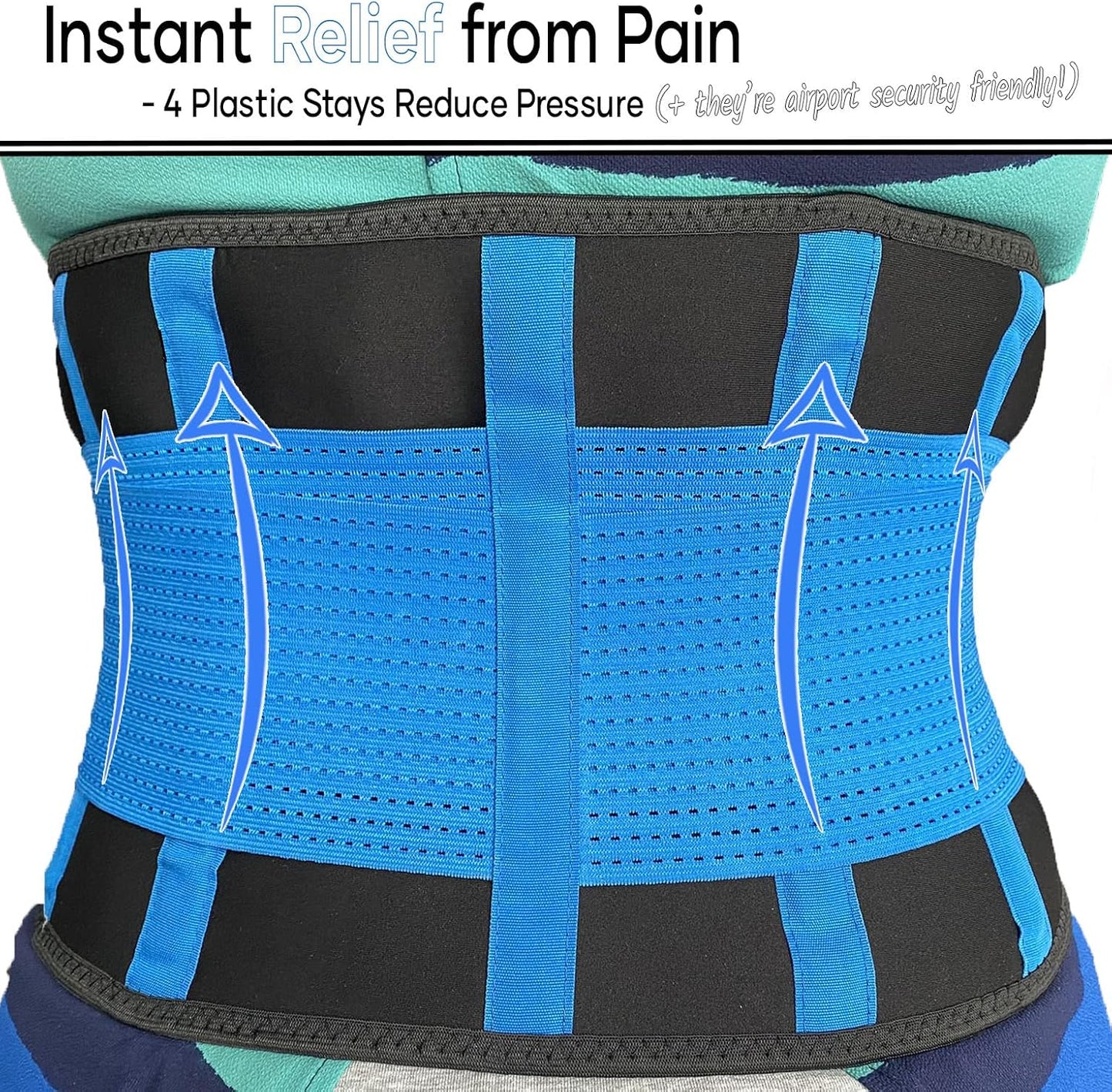 MEDiBrace 3X-Large Lumbar Support Belt, Persian Blue (44" to 51" Waist) DEMO
