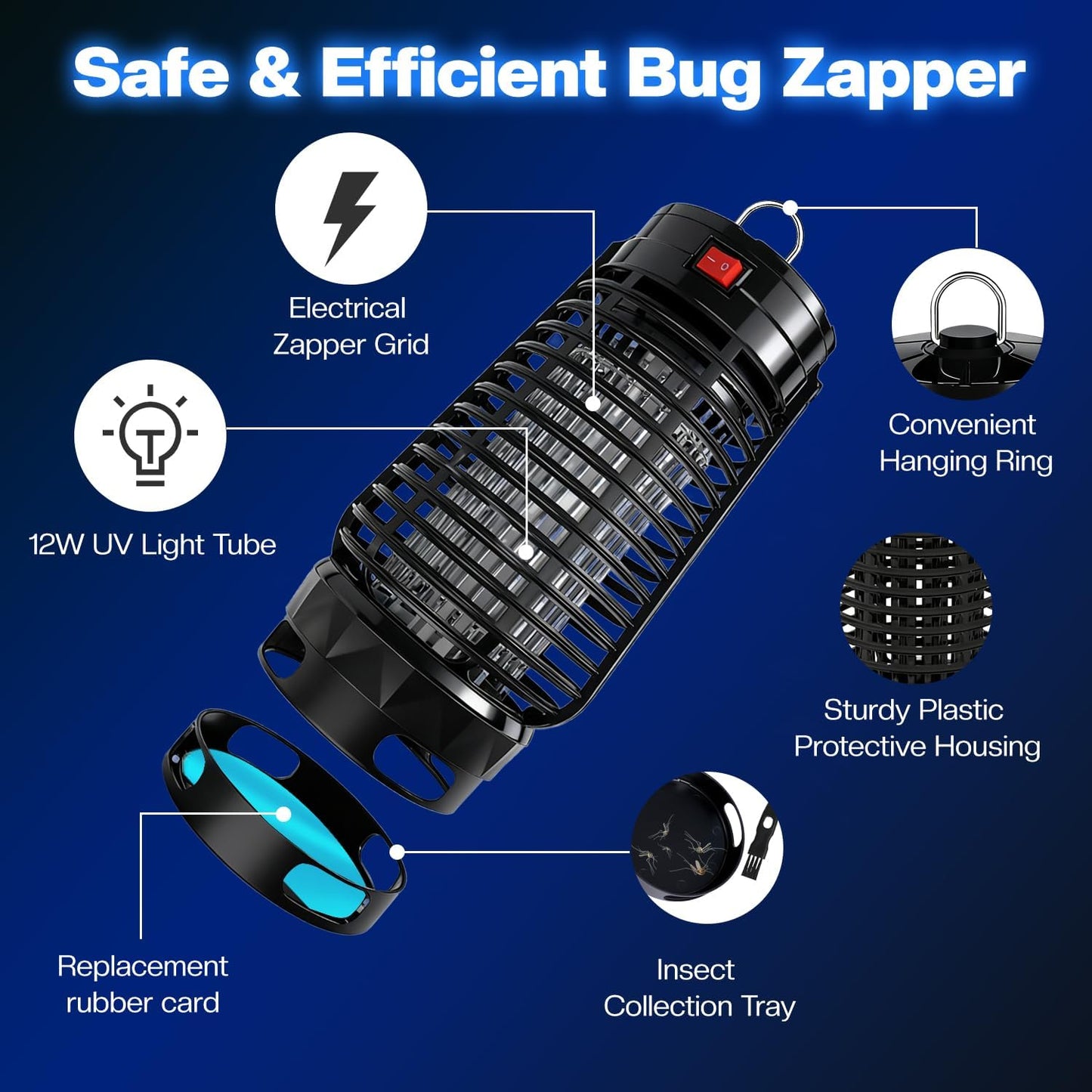 Necomi Bug Traps Zapper Outdoor Electric Mosquito Killer UV Light Sticky DEMO