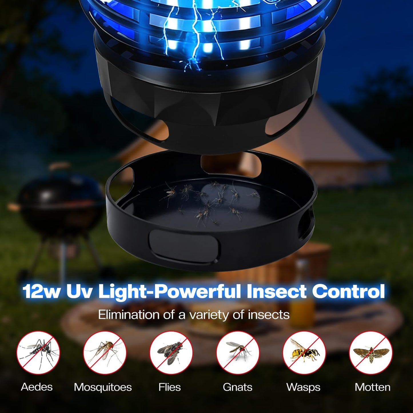 Necomi Bug Traps Zapper Outdoor Electric Mosquito Killer UV Light Sticky DEMO