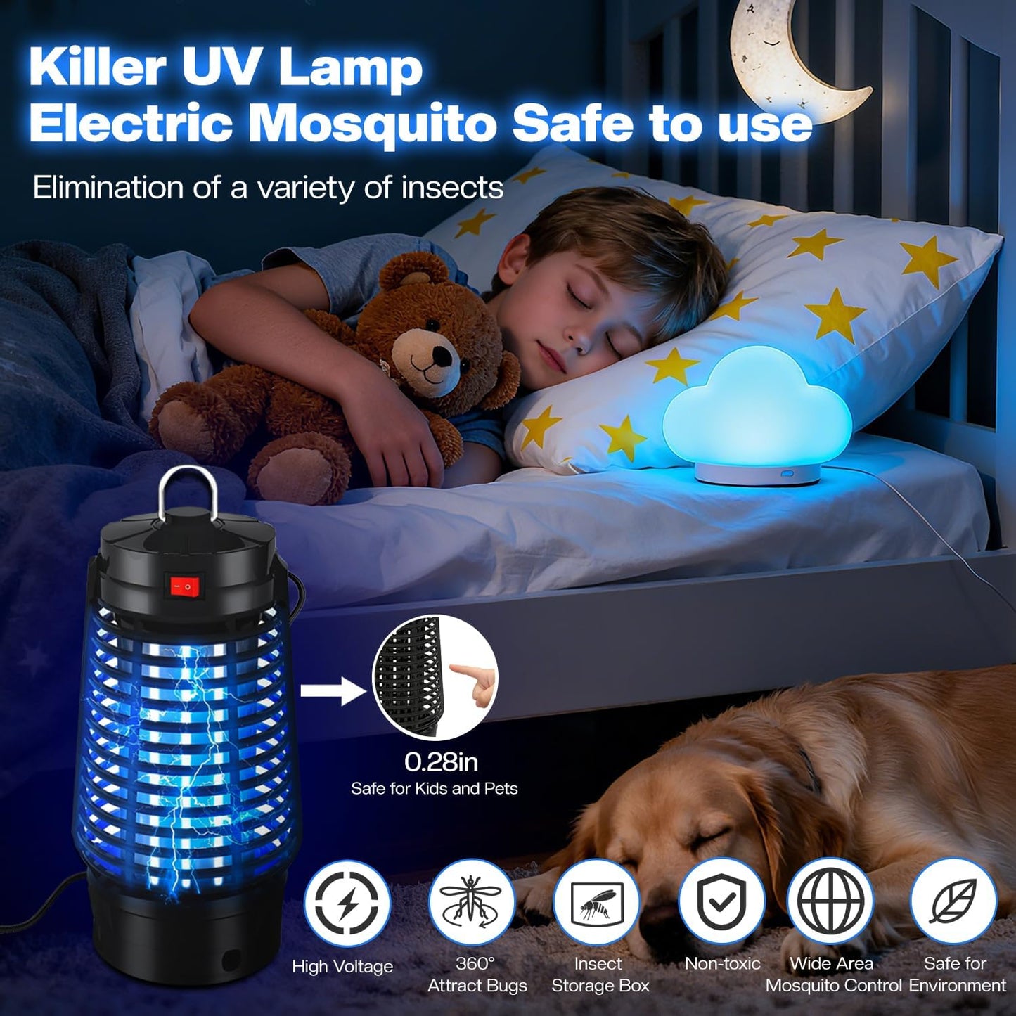 Necomi Bug Traps Zapper Outdoor Electric Mosquito Killer UV Light Sticky DEMO