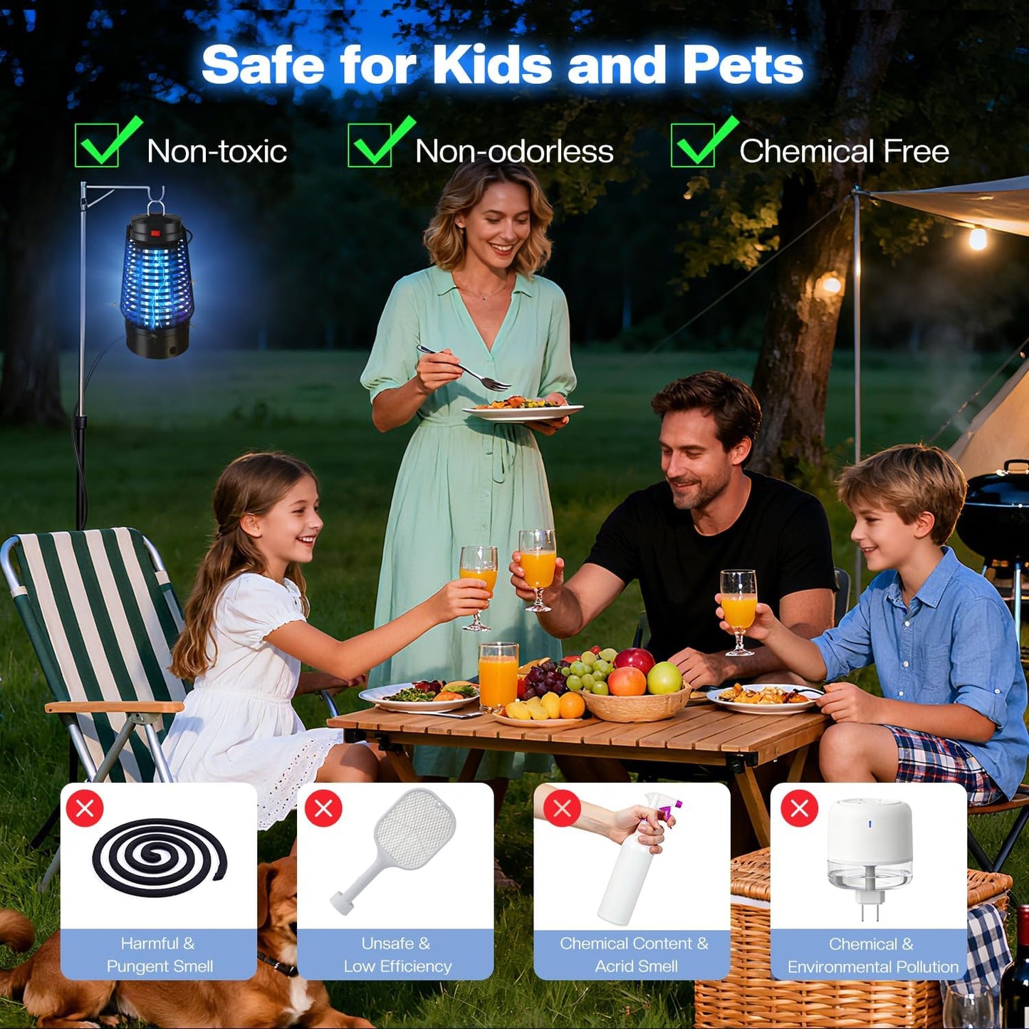 Necomi Bug Traps Zapper Outdoor Electric Mosquito Killer UV Light Sticky DEMO