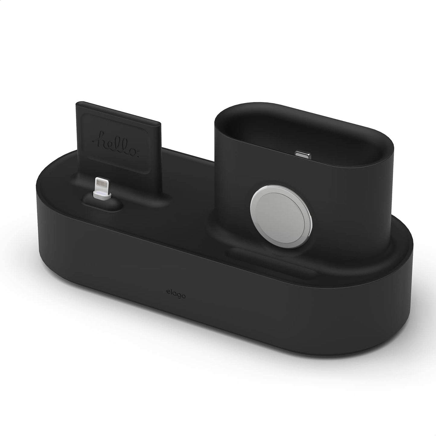 elago 3-in-1 Charging Dock for Apple Watch Series 10/9/8/7/6/5/4, Black NEW