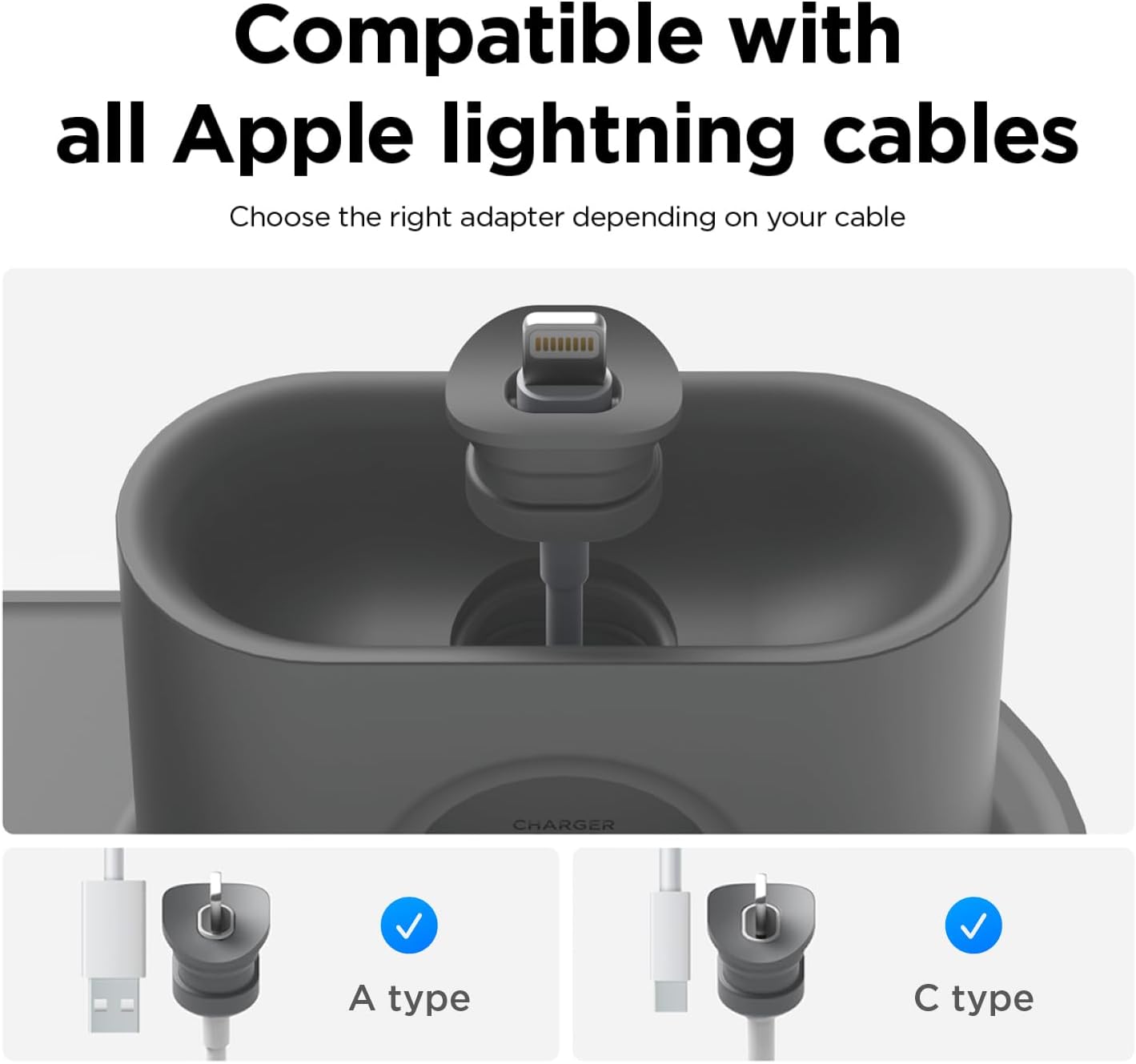 elago 3-in-1 Charging Dock for Apple Watch Series 10/9/8/7/6/5/4, Black NEW