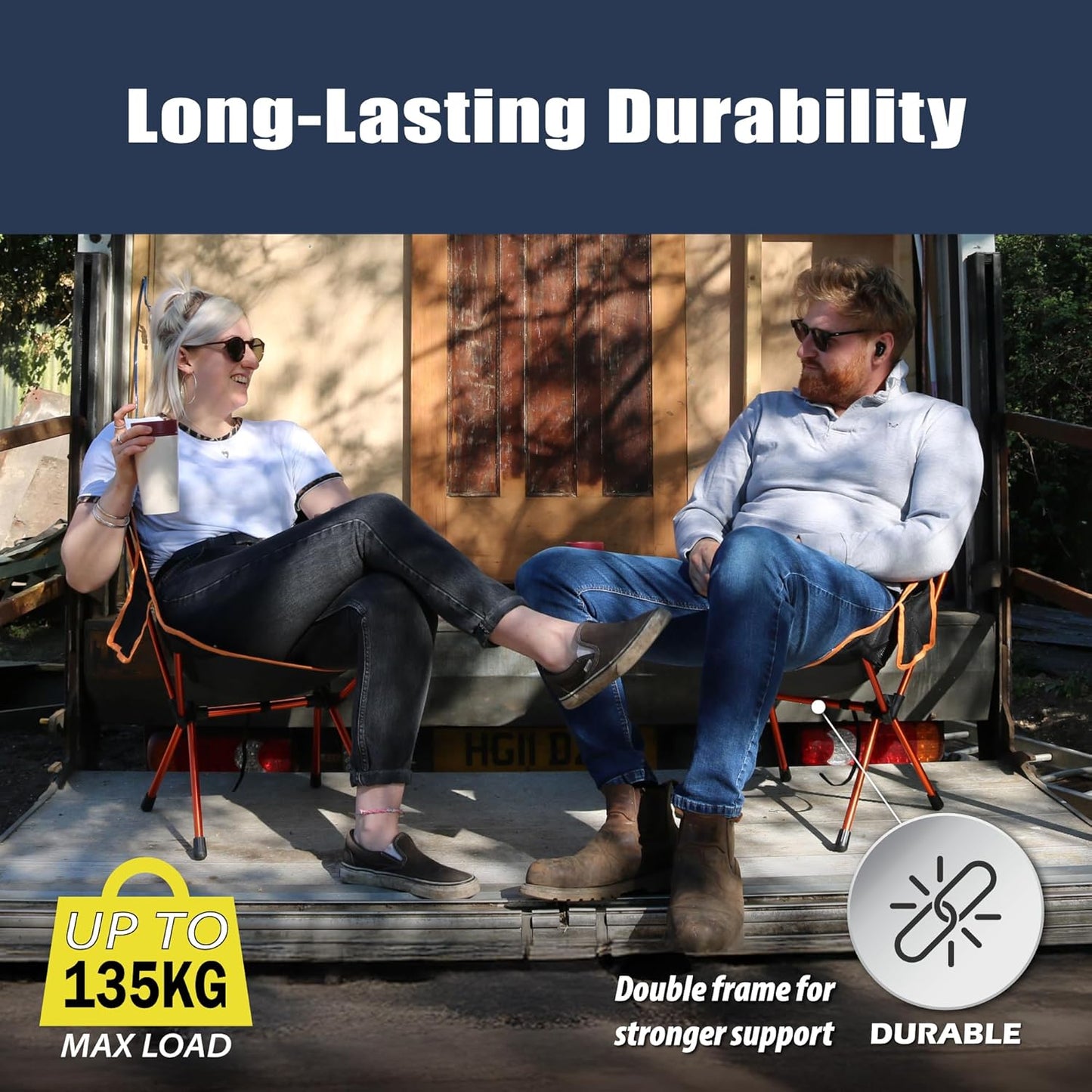 Trekology Ultralight Chairs Portable Camping Chair Compact Folding Lava DEMO