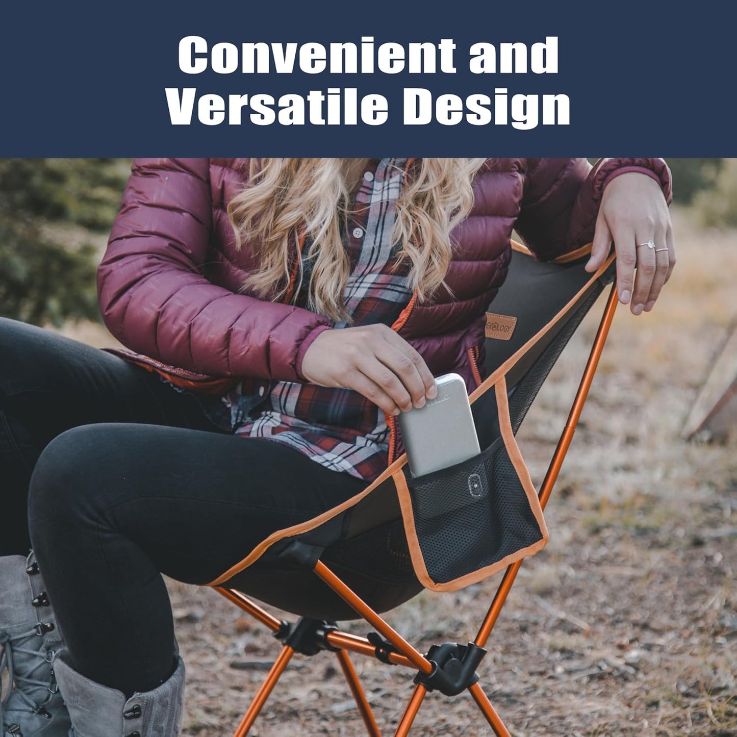 Trekology Ultralight Chairs Portable Camping Chair Compact Folding Lava DEMO