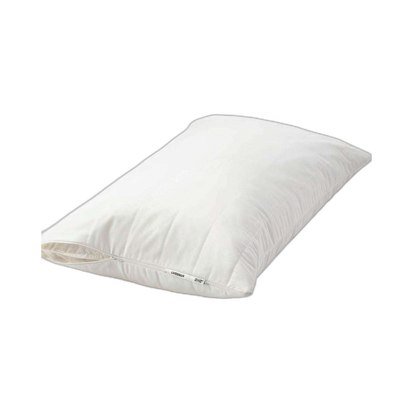 IKEA LUDDROS 5 Piece Pillow Protector Cover Set White Soft Cotton Polyester NEW