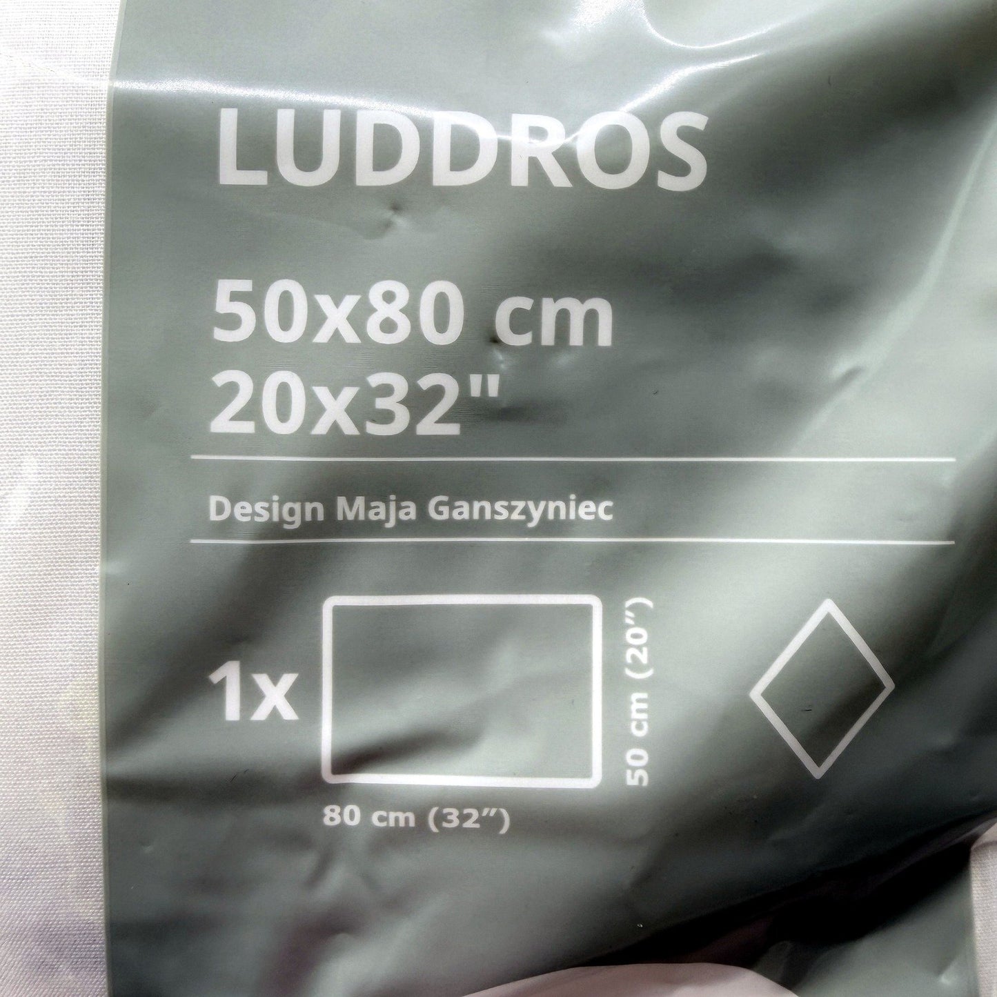 IKEA LUDDROS 5 Piece Pillow Protector Cover Set White Soft Cotton Polyester NEW