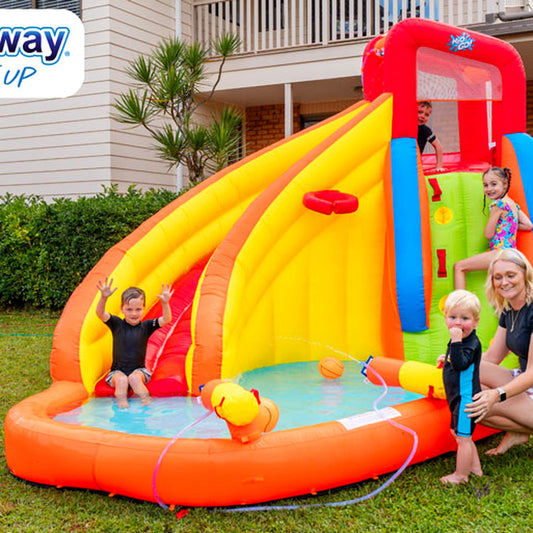 H2O Go! Splash Tower Mega Water Park Inflatable Outdoor Summer Toy NEW