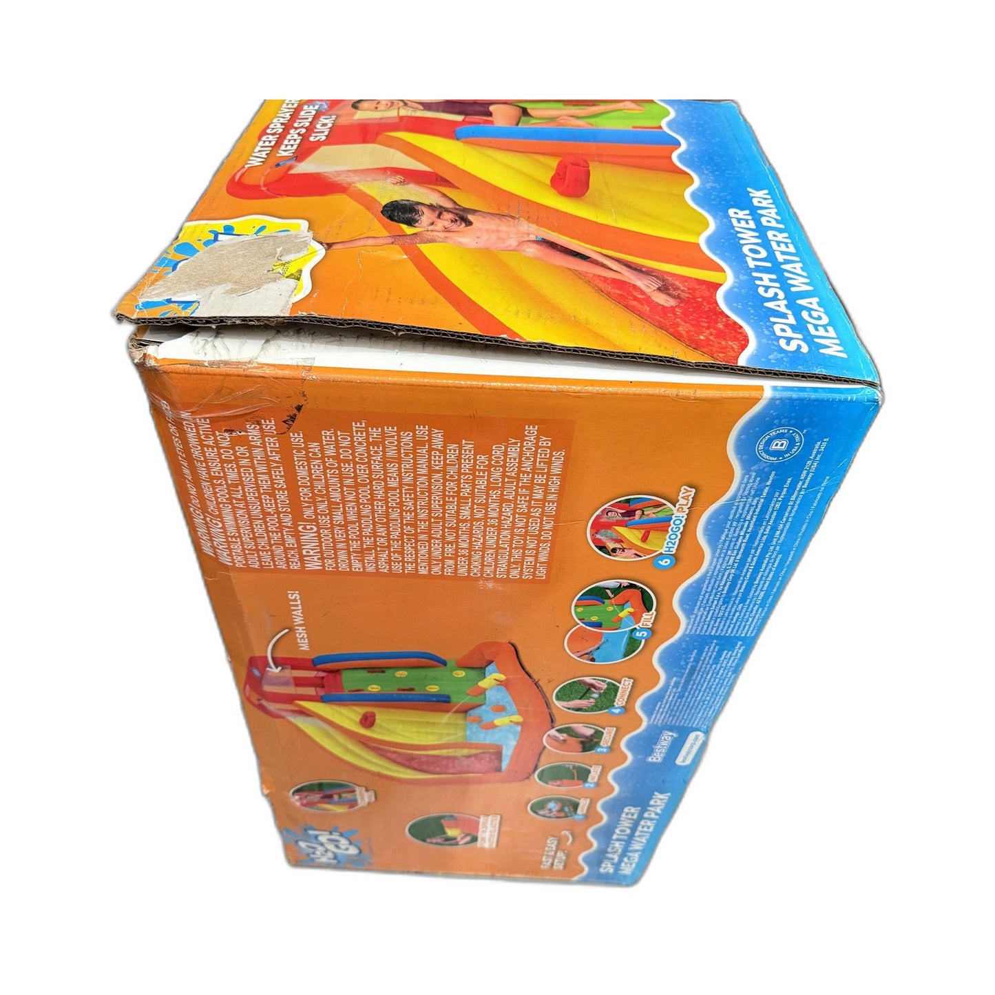 H2O Go! Splash Tower Mega Water Park Inflatable Outdoor Summer Toy NEW