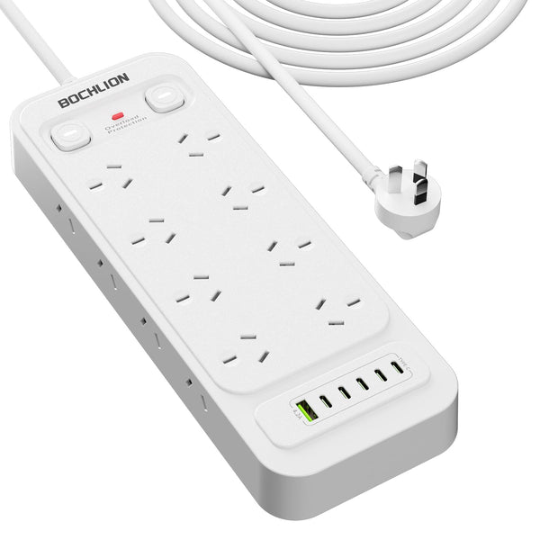 BOCHLION 16-Outlet Power Strip with Surge Protector, Heavy-Duty Extension Cord