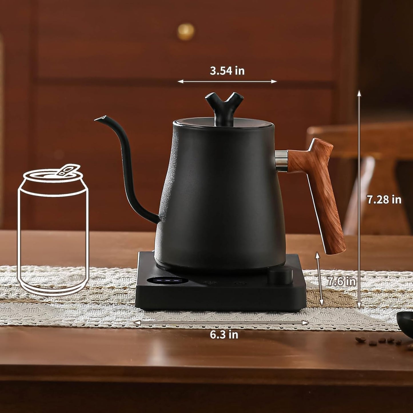 LXTANYY Electric Kettle 1L with LCD Display Real-Time Temperature Control DEMO