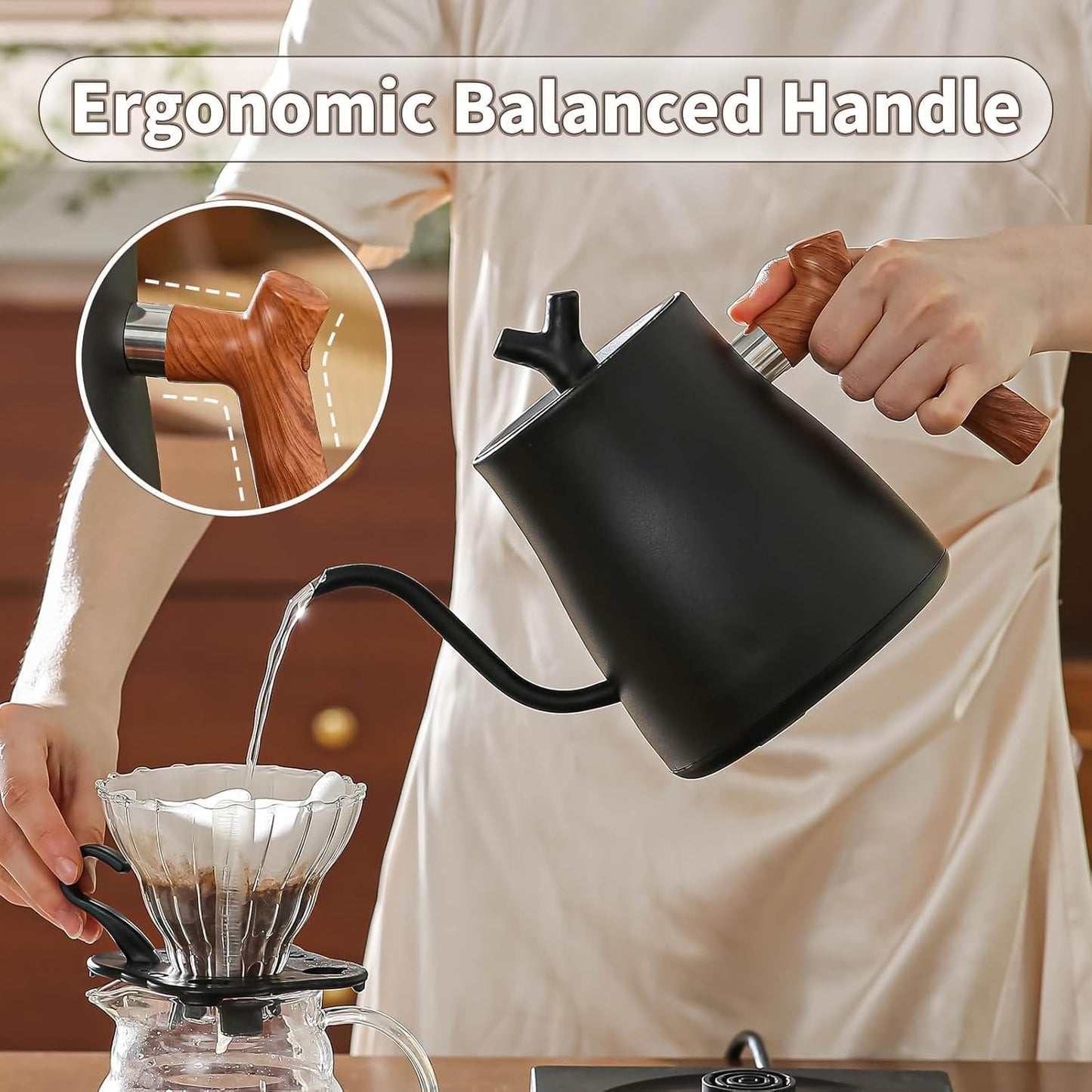 LXTANYY Electric Kettle 1L with LCD Display Real-Time Temperature Control DEMO