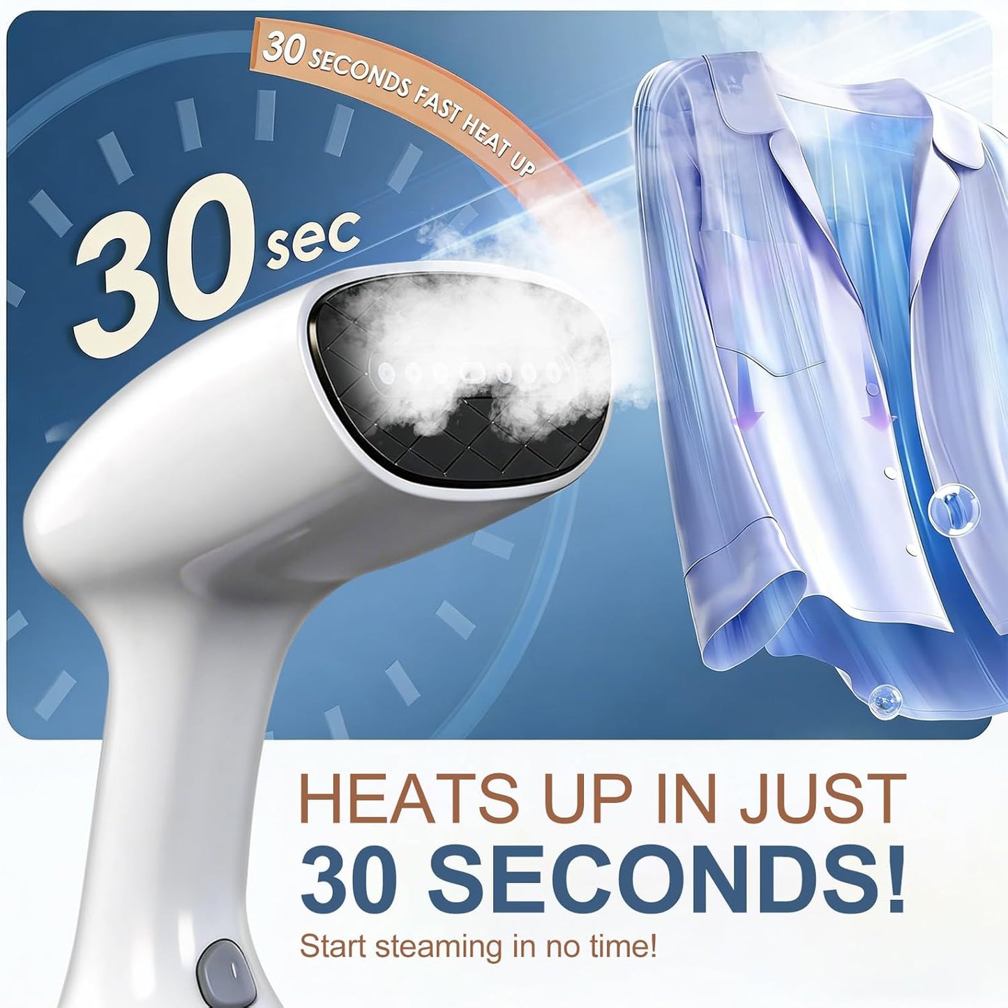 Intellihome 1500W Handheld Steamer for Clothes Portable Wrinkle Remover DEMO