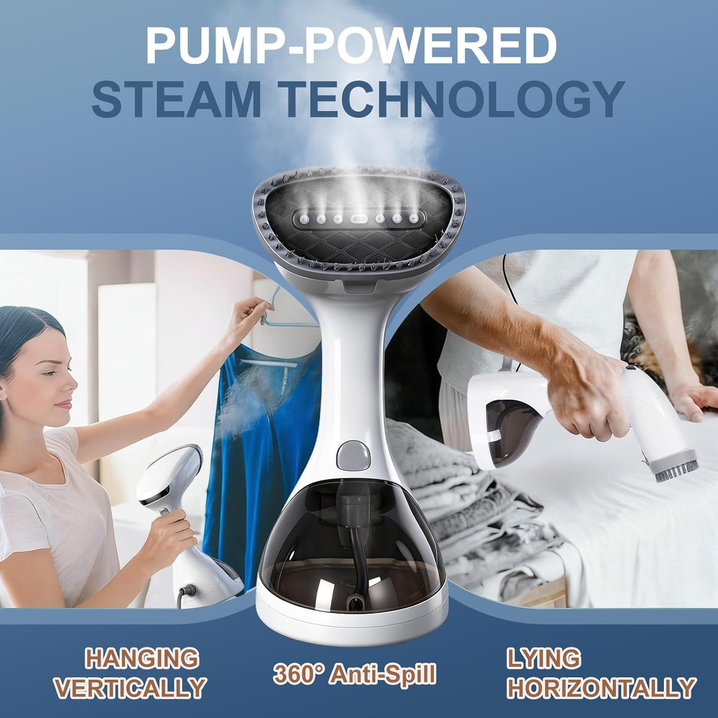Intellihome 1500W Handheld Steamer for Clothes Portable Wrinkle Remover DEMO