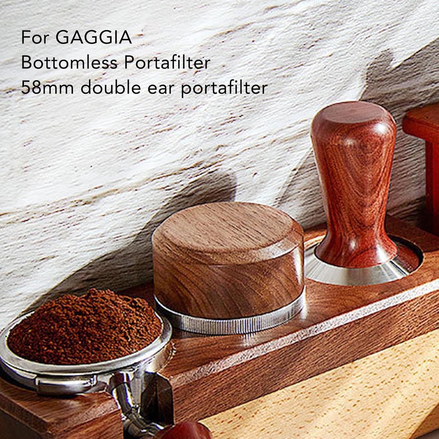 gernie Stainless Tampers Steel Bottomless Portafilter with 2 Ears Tamper NEW