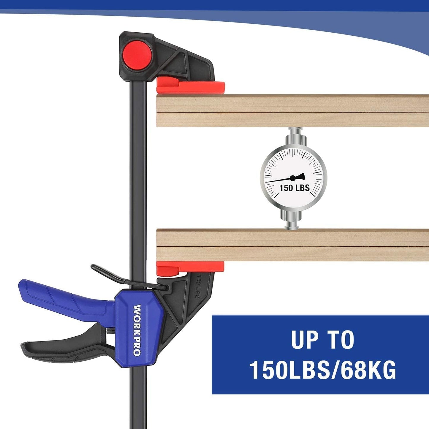 WORKPRO Nylon Workholding 4 Pack 6-Inch and 2 Pack 12-Inch Steel Bar Clamps NEW