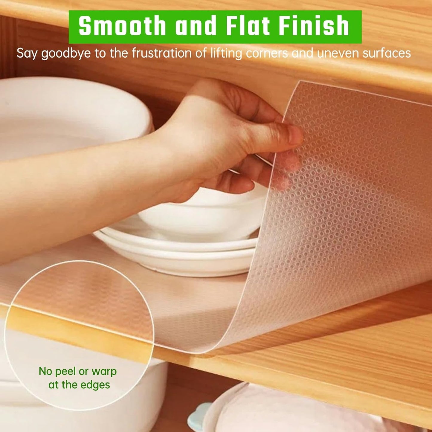 WinkleStar Non-Slip Clear Drawer Liner 60W x 500L cm Kitchen Storage NEW