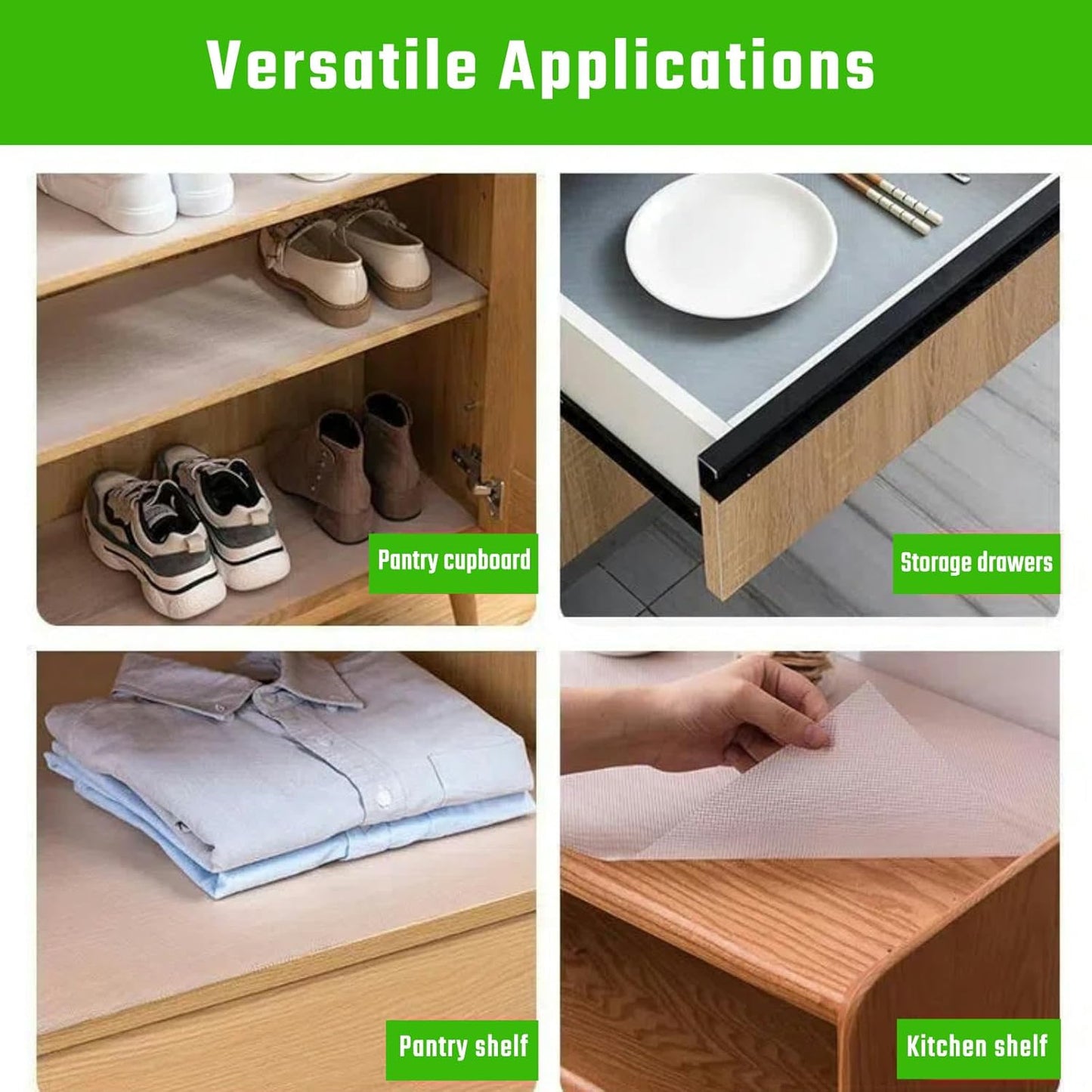 WinkleStar Non-Slip Clear Drawer Liner 60W x 500L cm Kitchen Storage NEW