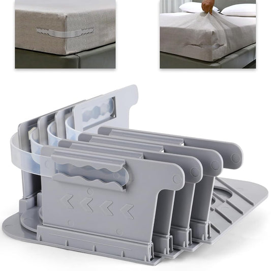 TOMVAES Adjustable Bedside Sheet Holder Straps - Lockable Bed Fixers NEW