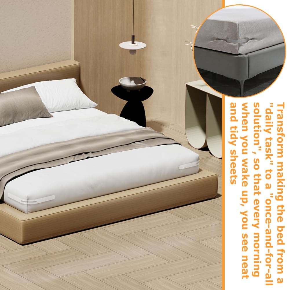 TOMVAES Adjustable Bedside Sheet Holder Straps - Lockable Bed Fixers NEW