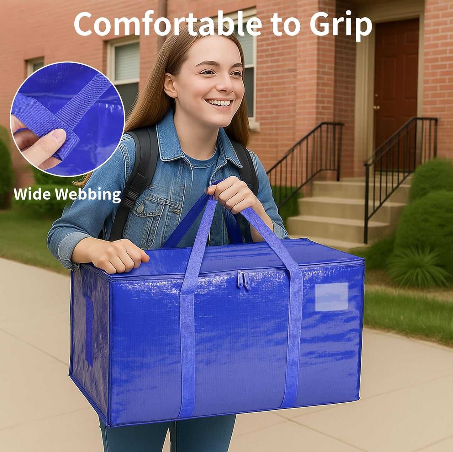 SummitFlare Heavy Duty 6 Moving Bags Waterproof Storage Totes with Handles NEW
