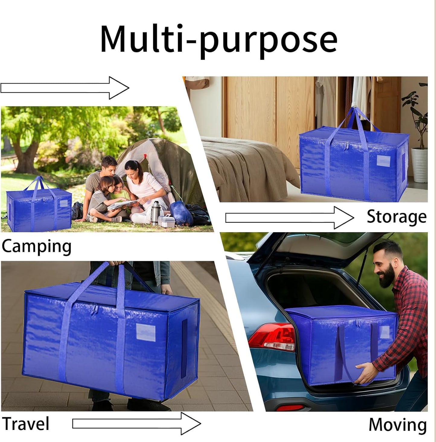 SummitFlare Heavy Duty 6 Moving Bags Waterproof Storage Totes with Handles NEW