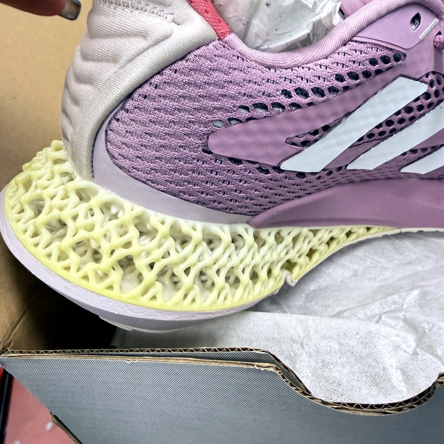 adidas 4DFWD Pulse Running Cushioned Sneakers Wonder Mauve/Sandy Lds US 10 DEMO