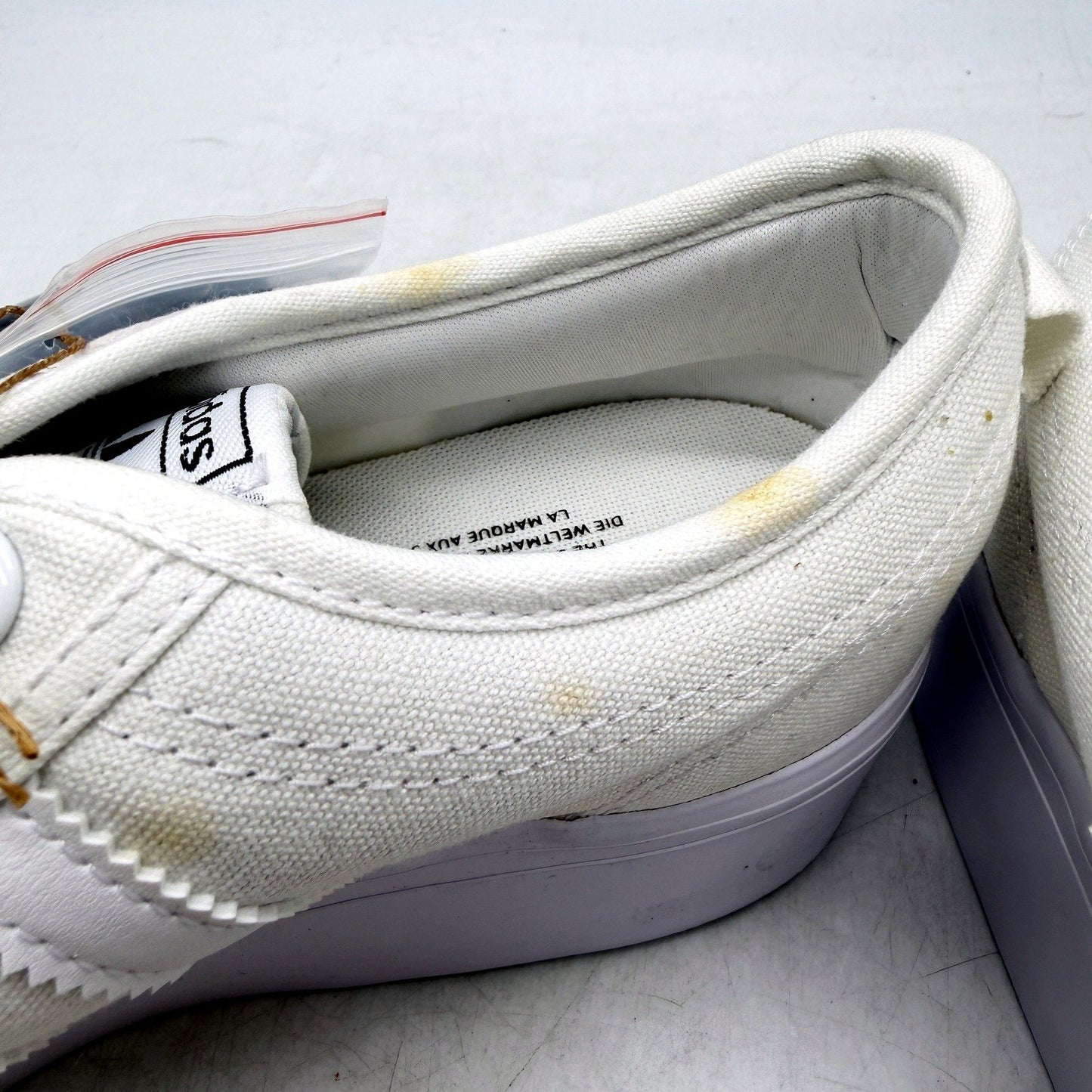 adidas Womens Nizza Platform Canvas White Sneakers - US Size 8.5 DEMO