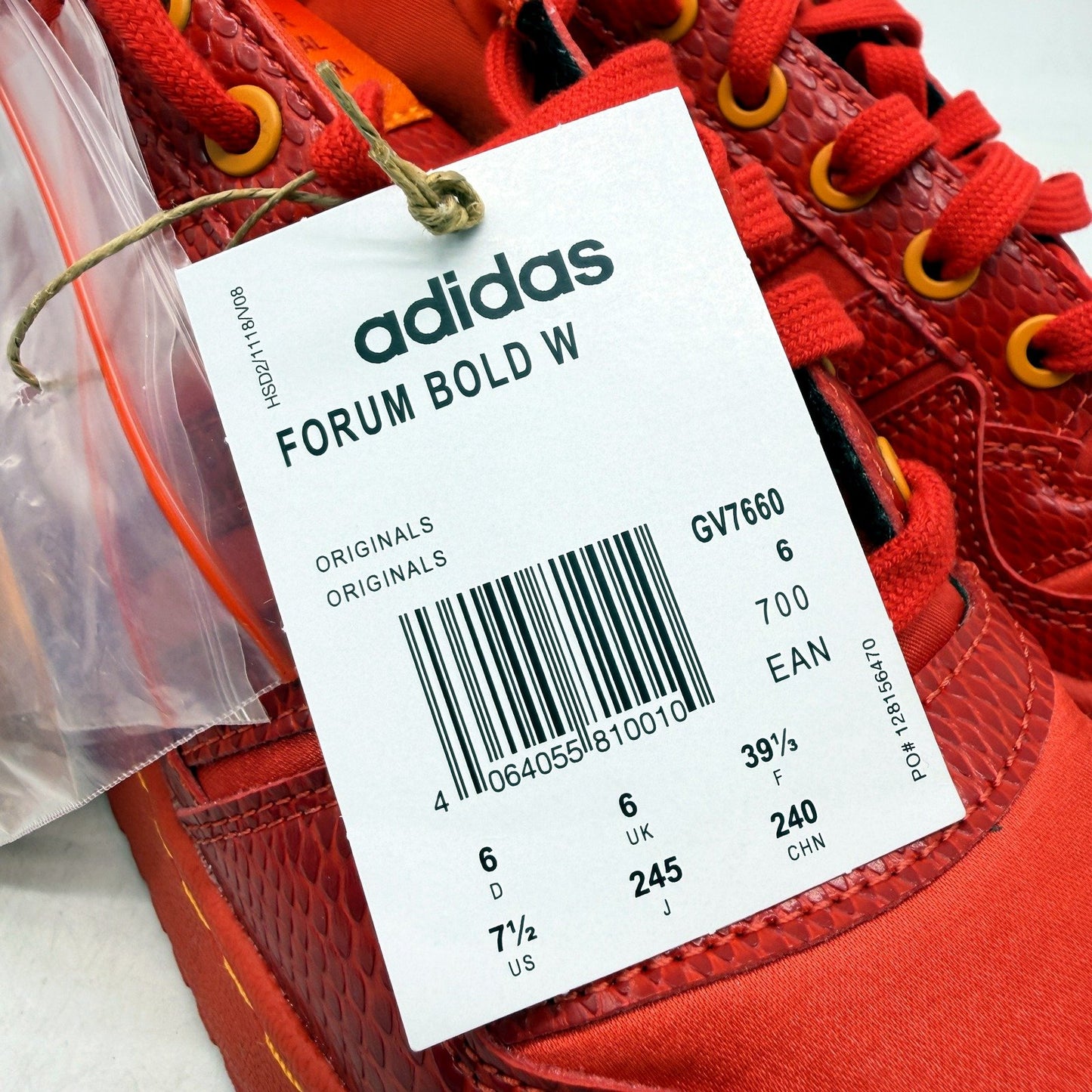 adidas Womens Forum Bold Platform Sneakers in Red & Orange Size US 7.5 NEW