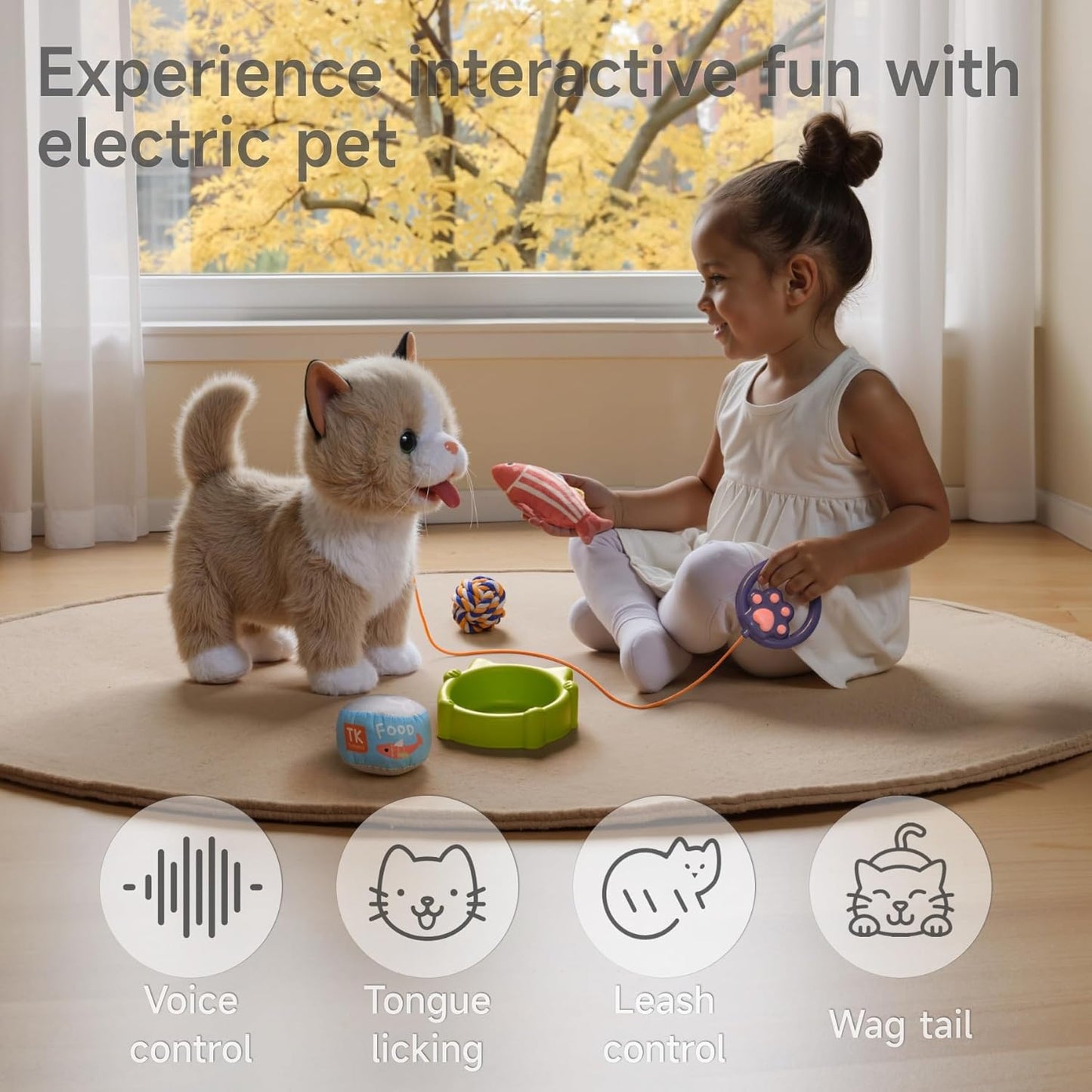 TUMAMA Interactive Plush Toy Kittens with Remote Control & Accessories NEW