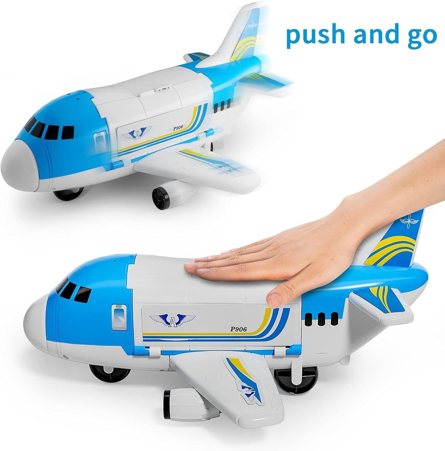 KANG DI LA Large Multicolor Aircraft Plastic Toy Cargo Plane for Kids & DEMO