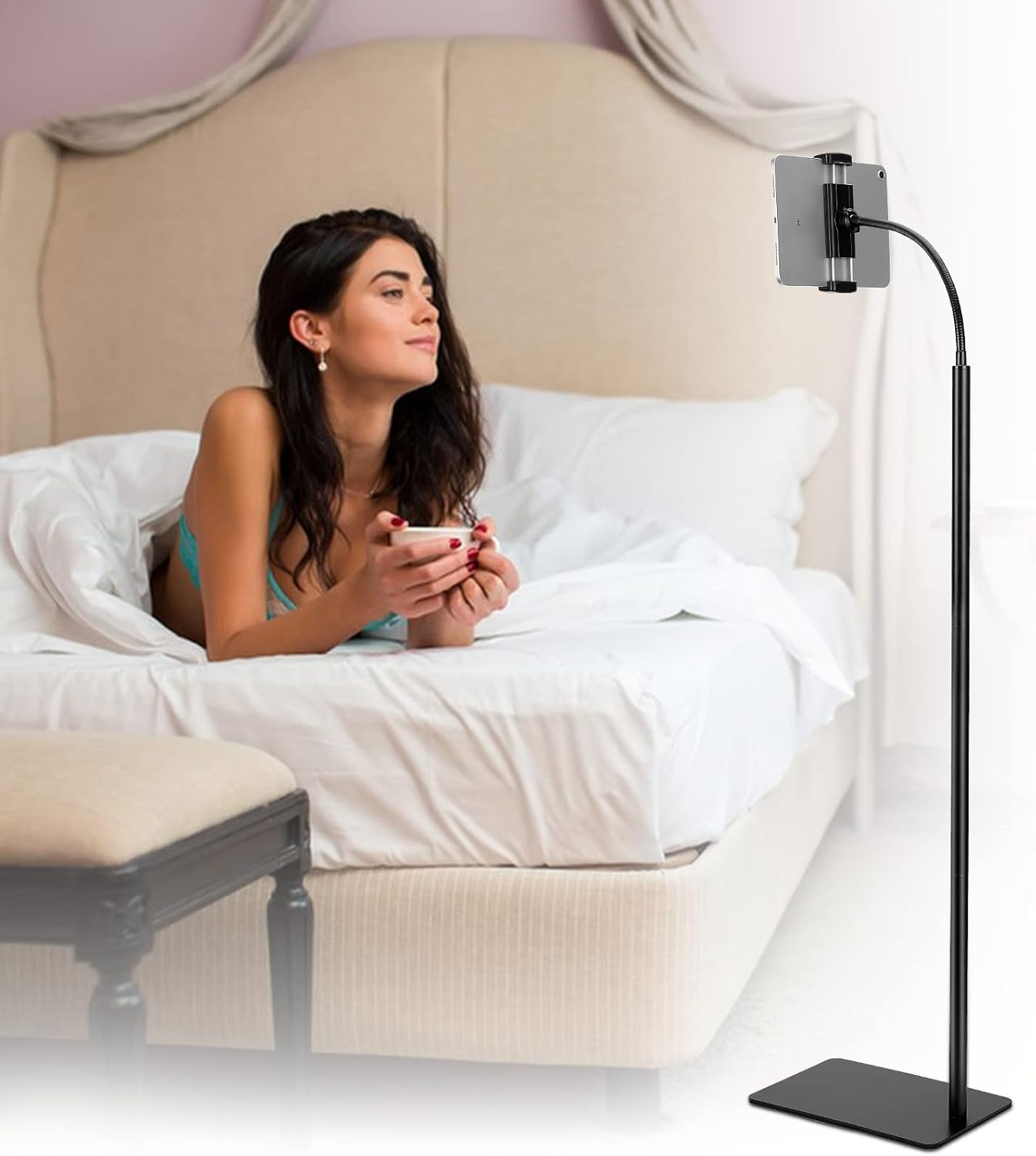 LanPavilion Adjustable Stands Tablet Floor Stand Metal Holder Flexible Arm NEW