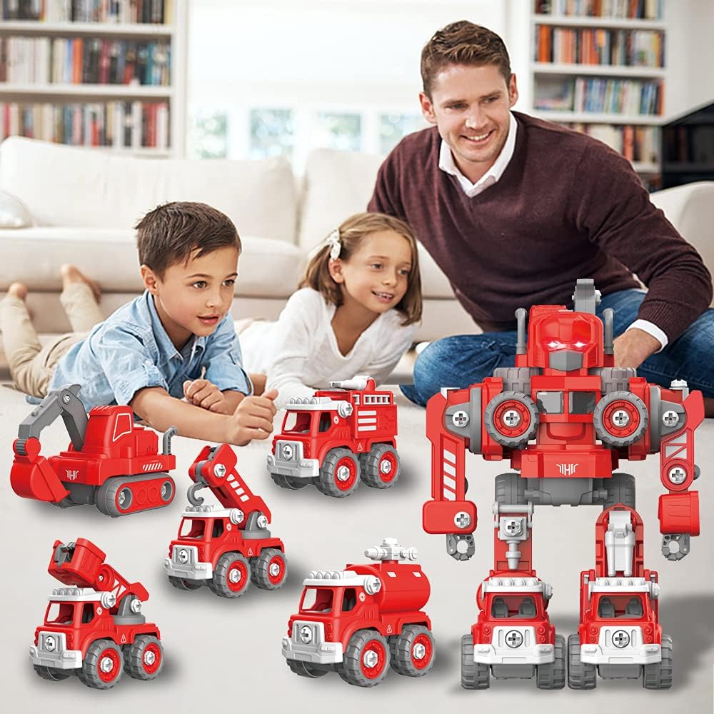 Gousiyun 5-in-1 Robots Construction Robot Toy Take Apart Building Vehicle NEW
