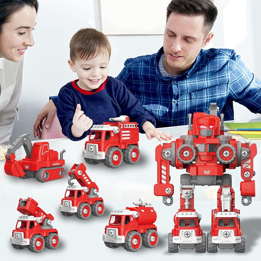 Gousiyun 5-in-1 Robots Construction Robot Toy Take Apart Building Vehicle NEW