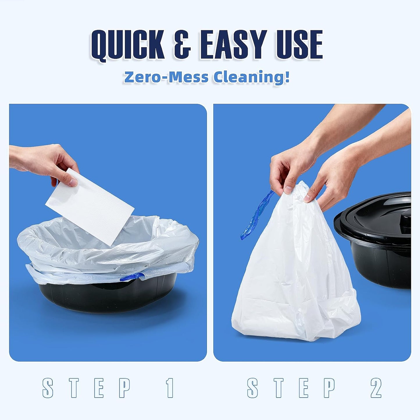 OPAFOBEF Leak-Proof Bedside Toilet Bags with Absorbent Pads Waste Water NEW