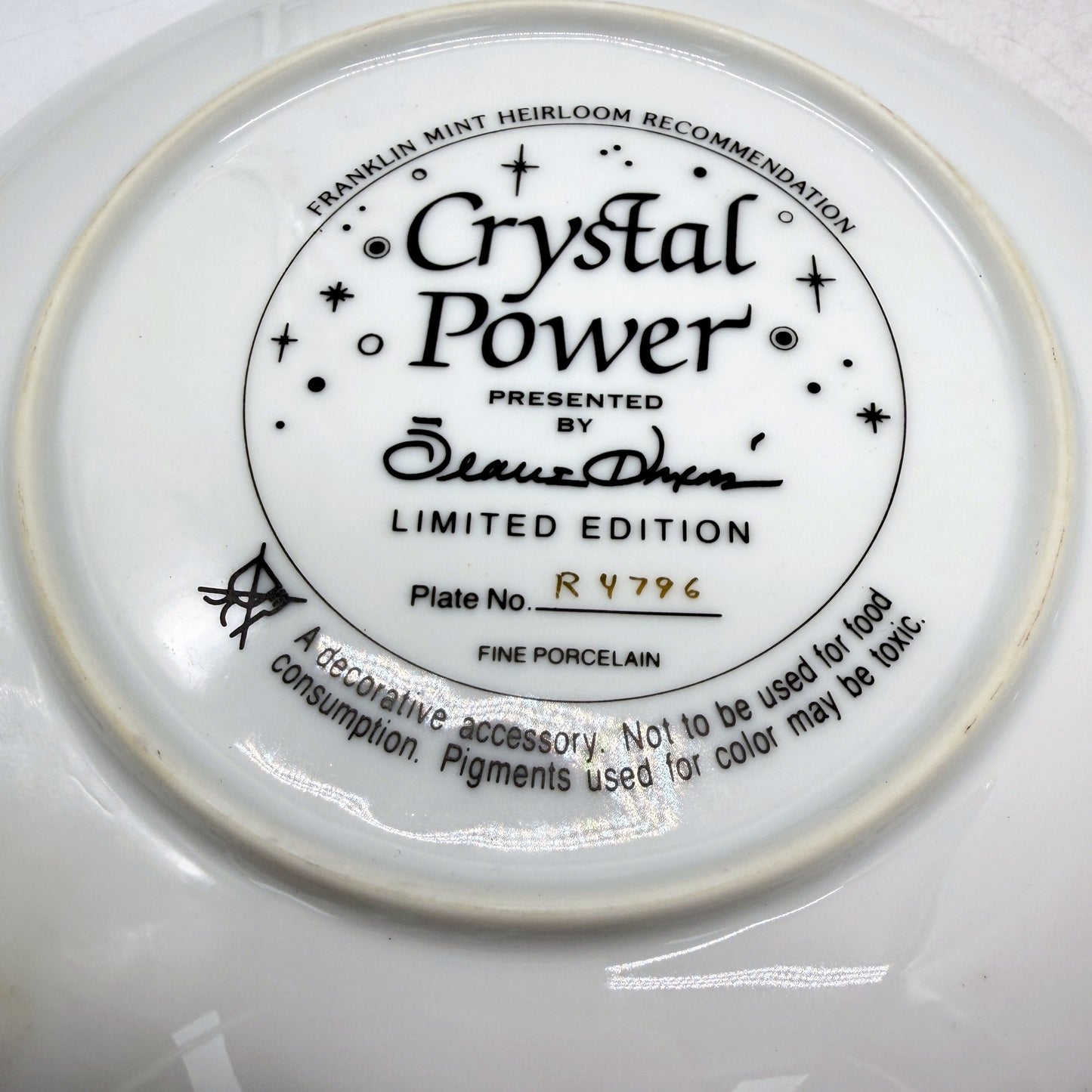 COLLECTABLE Franklin Mint Crystal Power Decorative Collector Plate 2 Pack