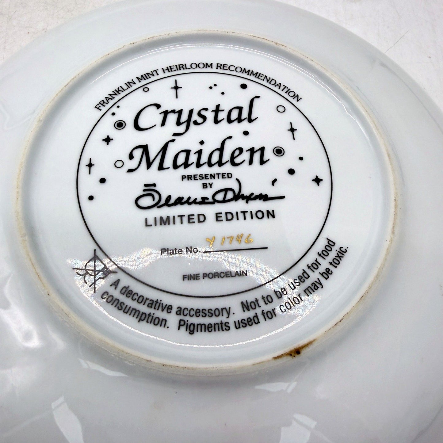 COLLECTABLE Franklin Mint Crystal Power Decorative Collector Plate 2 Pack