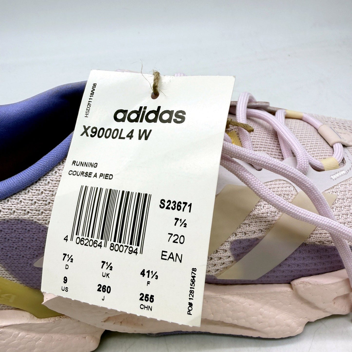 NEW adidas Cushioned Running Light Pink Shoes Lightweight Sneakers Womens US 9