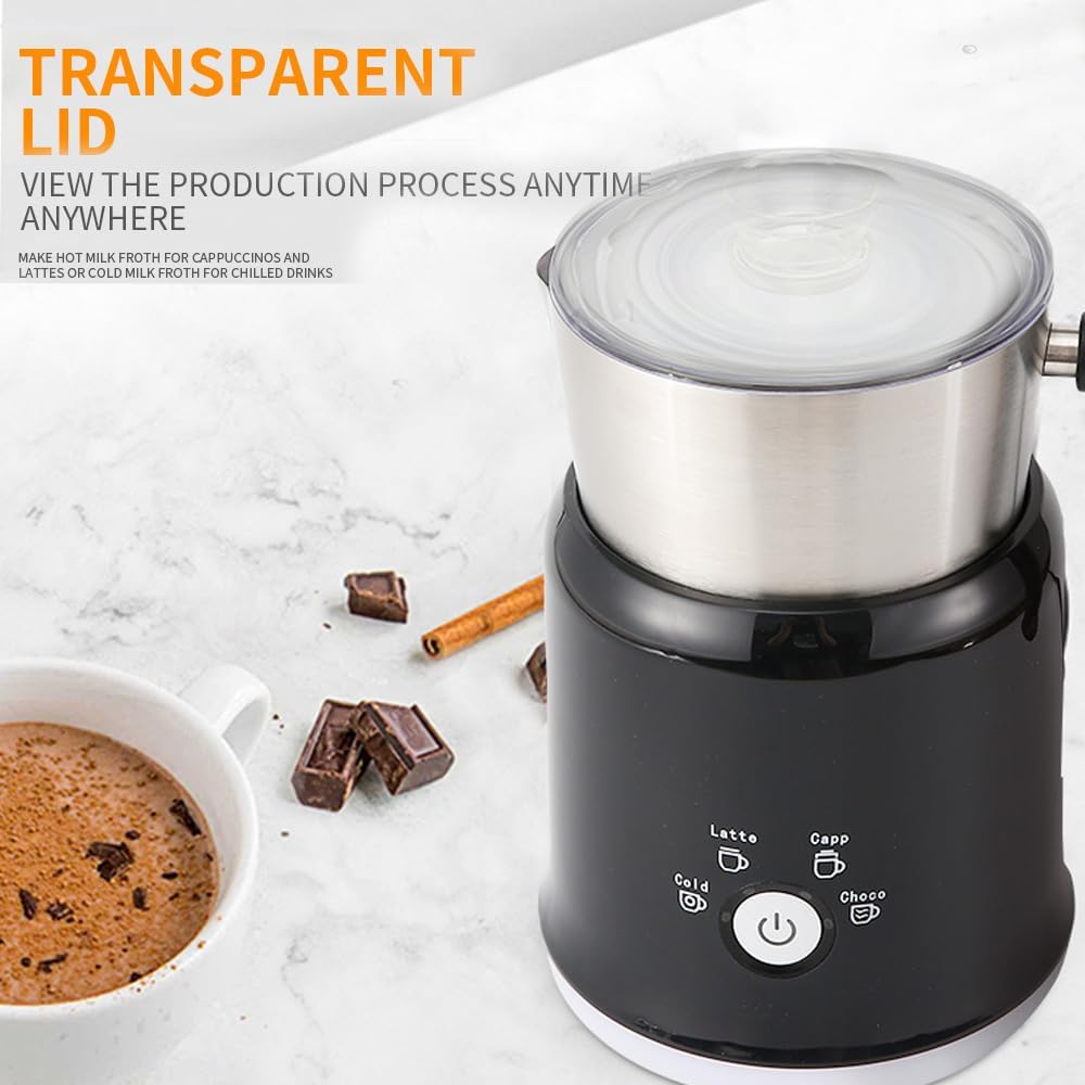 DBDKNQGB Instant 4-in-1 Milk Frother and Steamer with Stainless Steel NEW